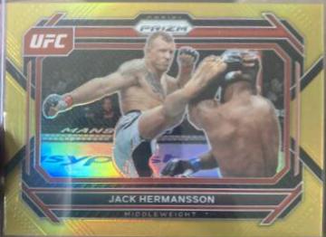 Jack Hermansson 2023 Panini Prizm UFC Base #92 Gold