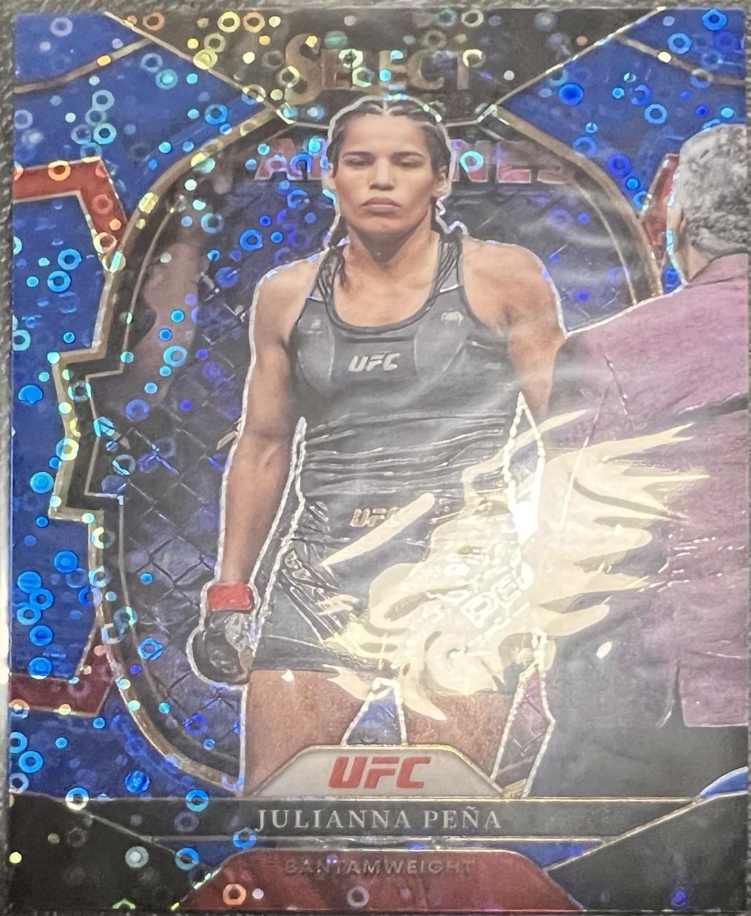 Julianna Peña 2023 Panini Select UFC Concourse #37 Blue Disco