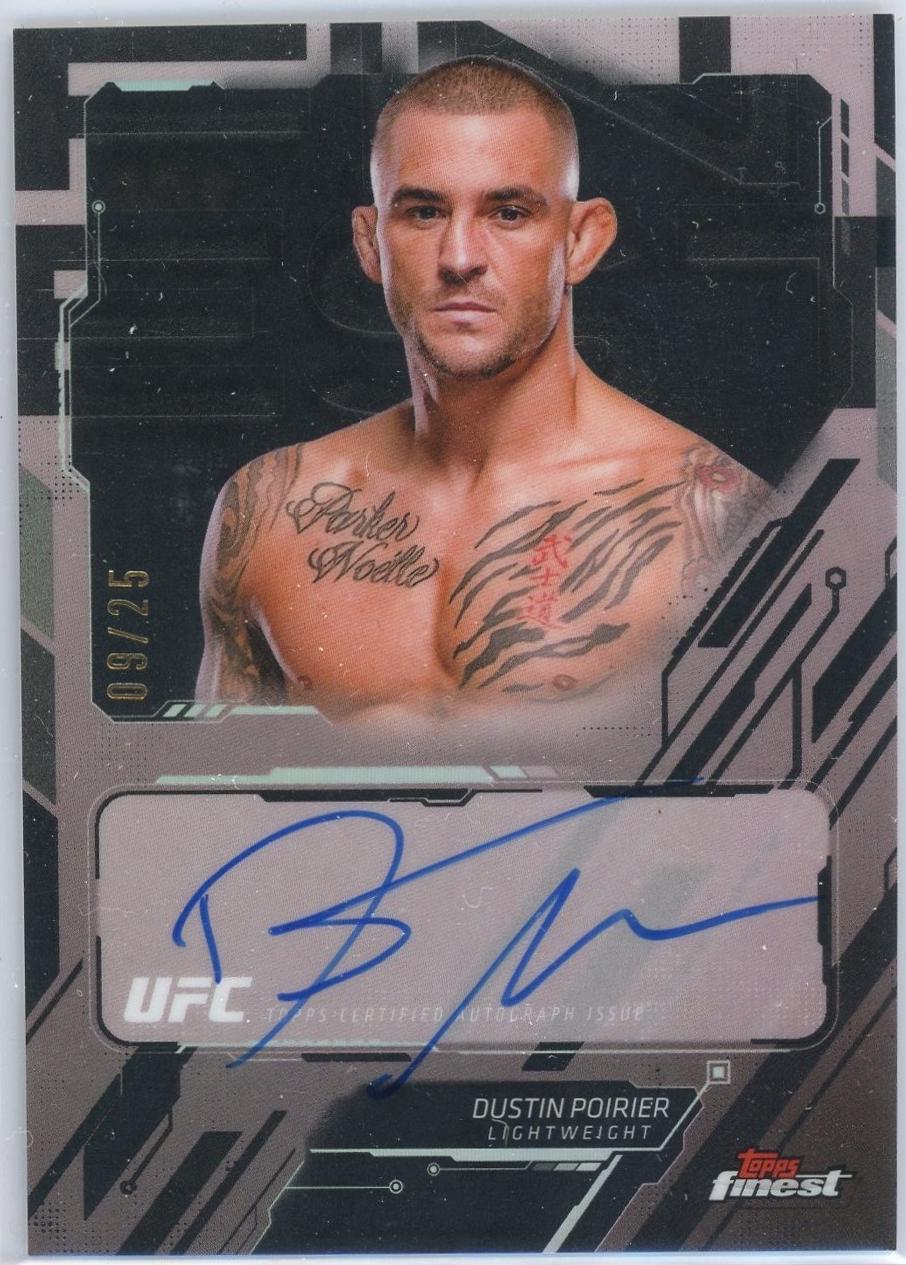 Dustin Poirier 2025 Topps Finest UFC The Finest #TFA-DP Black Refractor