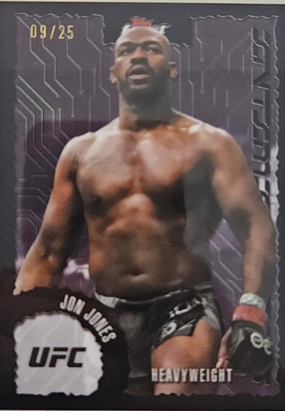 Jon Jones 2025 Topps Finest UFC Intimidators #IT-2 Black Refractor