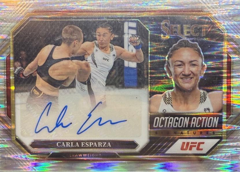 Carla Esparza 2023 Panini Select UFC Octagon Action Signatures #7 Flash