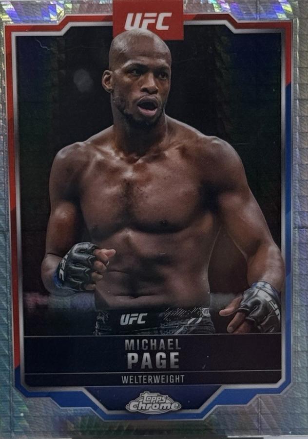 Michael Page 2025 Topps Chrome UFC Base #167 Prism Refractor