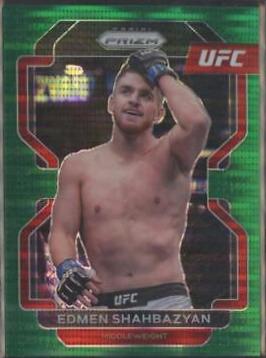 Edmen Shahbazyan 2022 Panini Prizm UFC Base #133 Green Pulsar