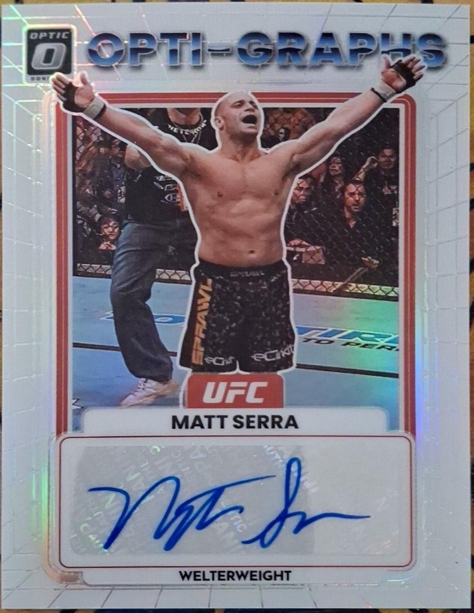 Matt Serra 2023 Panini Donruss Optic UFC Opti-Graphs #35 Green Autograph
