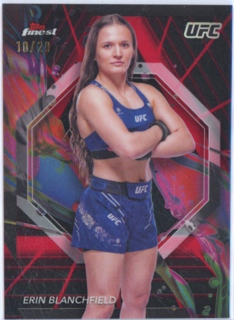 Erin Blanchfield 2024 Topps Finest UFC Base Common #90 Red Black Vapor Refractor