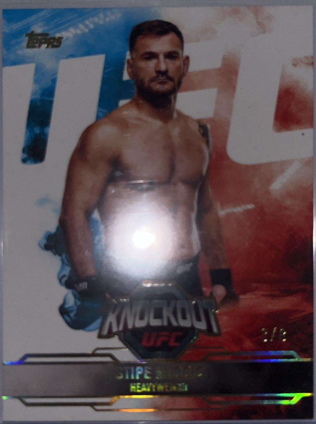 Stipe Miocic 2025 Topps Knockout UFC Base #3 Holo Gold