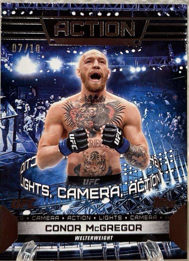 Conor McGregor 2024 Topps Knockout UFC Lights (Lights, Camera, Action) #LTS-6 Black