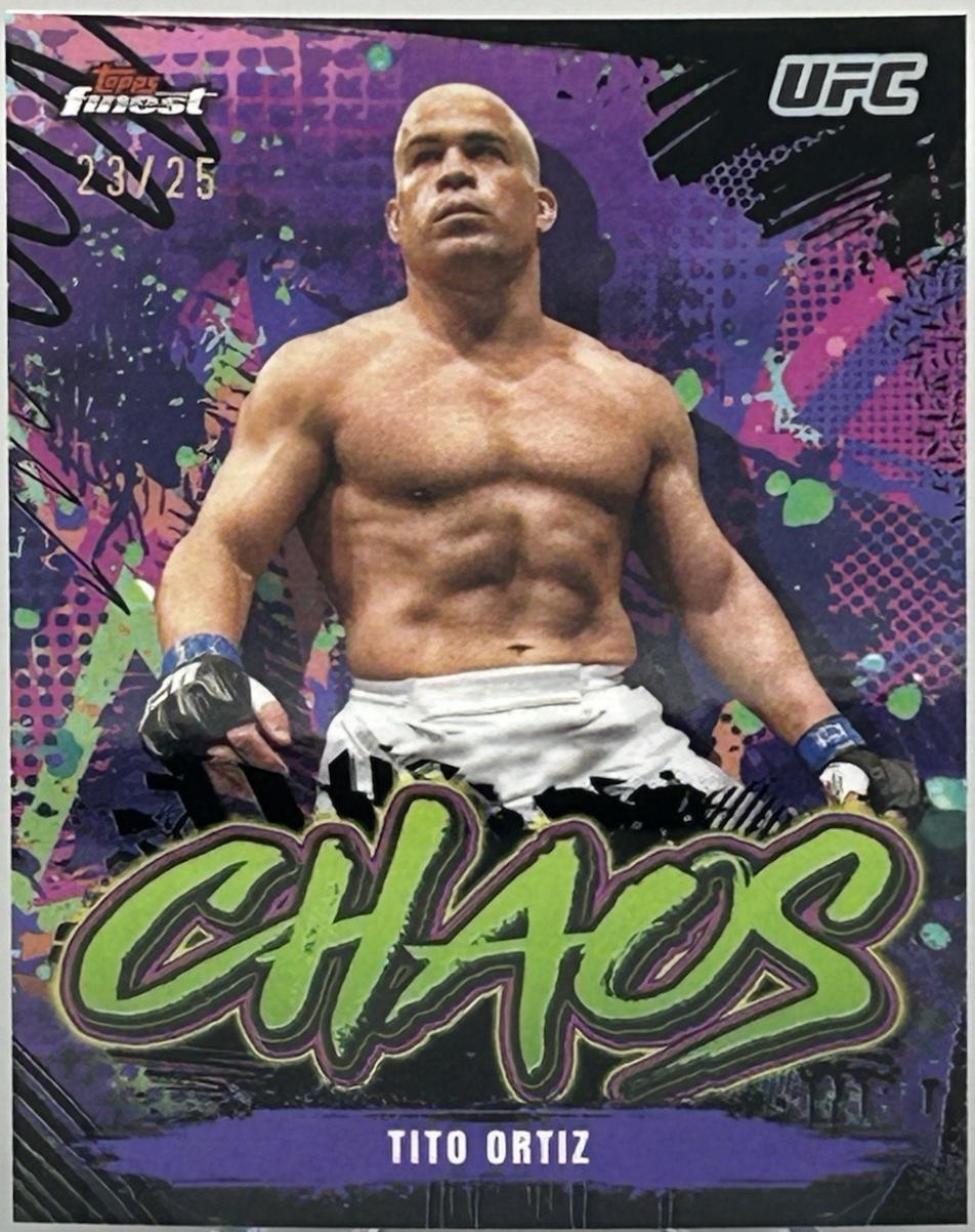 Tito Ortiz 2024 Topps Finest UFC Chaos #CHA-25 Black Refractor