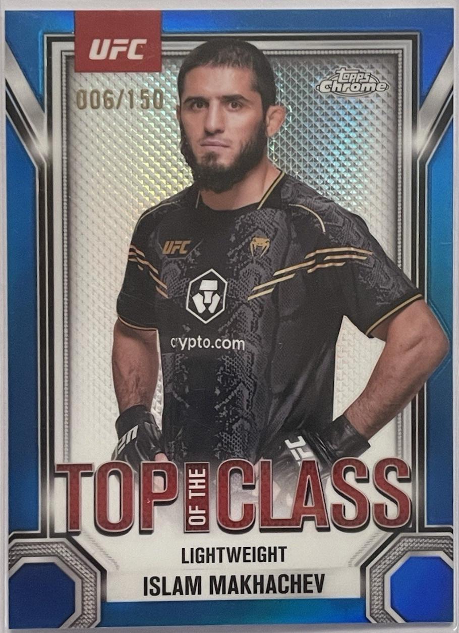 Islam Makhachev 2025 Topps Chrome UFC Top of the Class #TTC-19 Blue Refractor