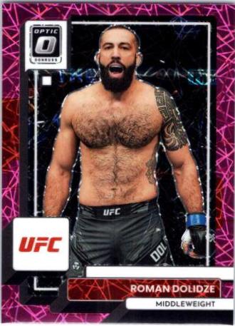 Roman Dolidze 2023 Panini Donruss Optic UFC Base #4 Pink Velocity