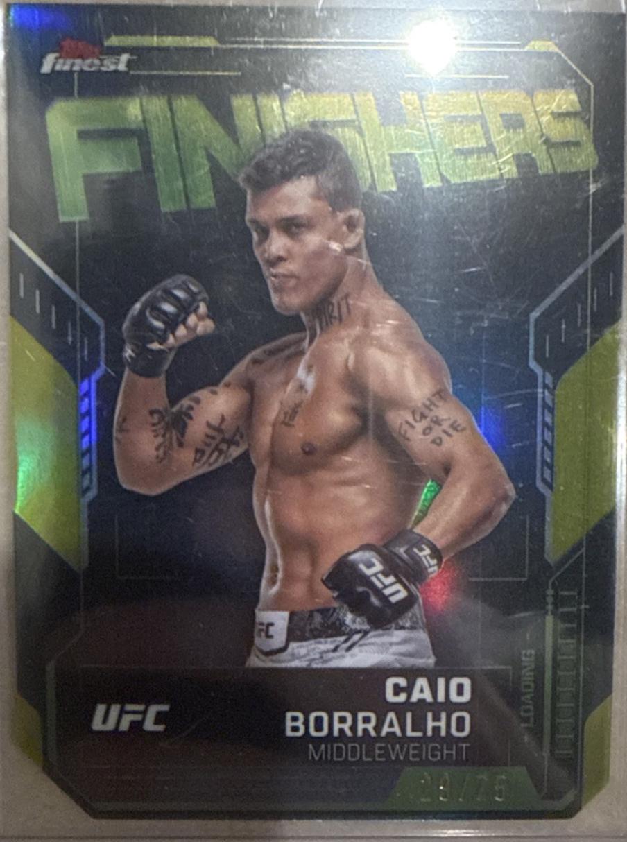 Caio Borralho 2025 Topps Finest UFC Finishers #FN-20 Die-Cut Refractor