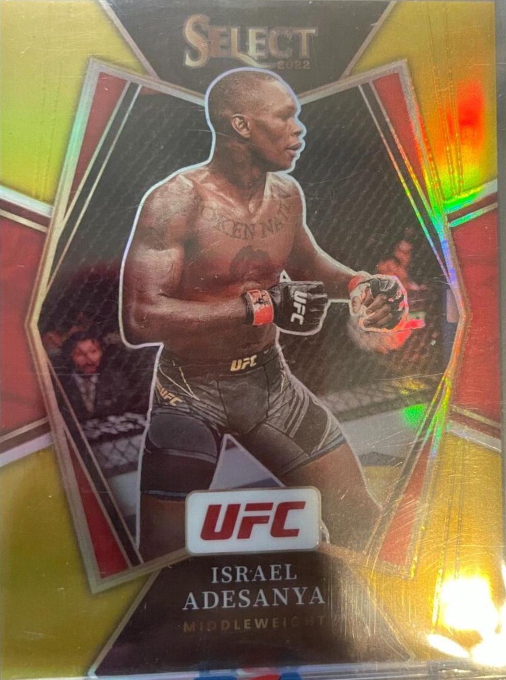Israel Adesanya 2022 Panini Select UFC Premier Level #121 Gold