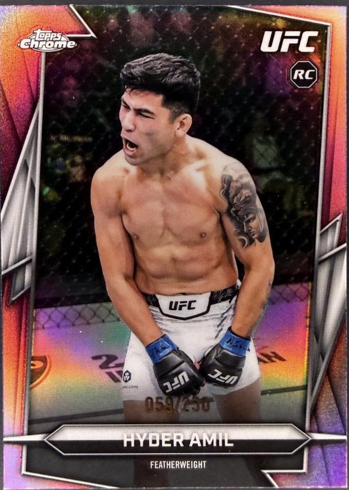 Hyder Amil 2026 Topps Chrome UFC Base #199 Magenta Refractor