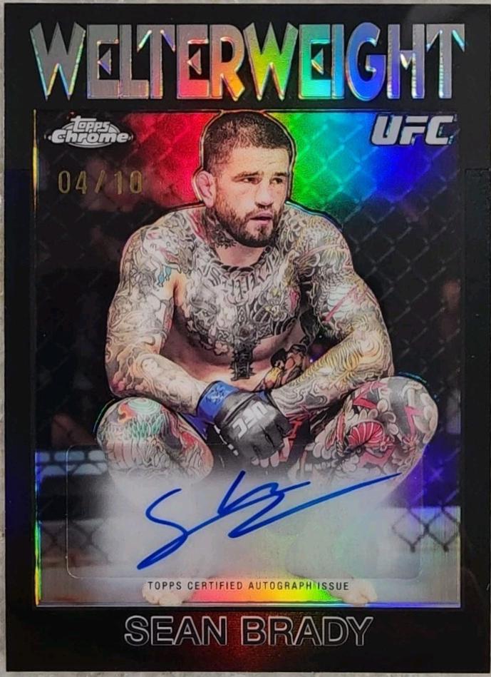 Sean Brady 2026 Topps Chrome UFC 1986 Topps Signatures #86S-SB Black Refractor