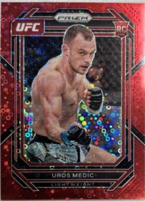 Uros Medic 2023 Panini Prizm Under Card UFC Base #158 Red
