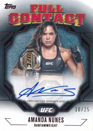 Amanda Nunes 2024 Topps Knockout UFC Full Contact Autographs #FCA-ANS Platinum