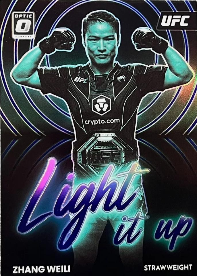 Zhang Weili 2023 Panini Donruss Optic UFC Light It Up #20 Purple