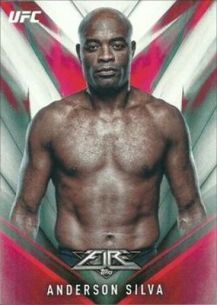 Anderson Silva 2017 Topps UFC Fire Base #3 Blue