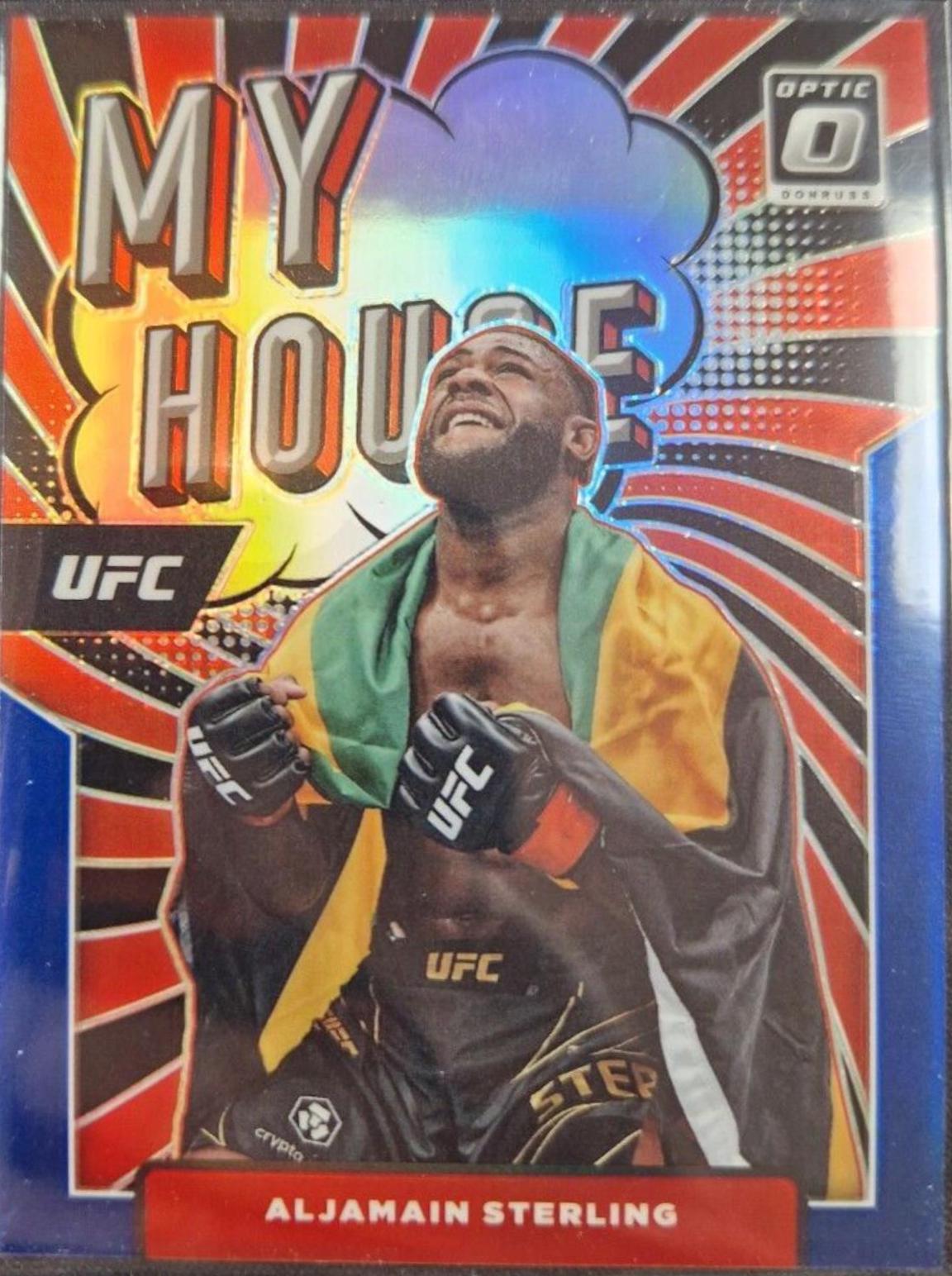 Aljamain Sterling 2022 Panini Donruss Optic UFC My House #18 Blue