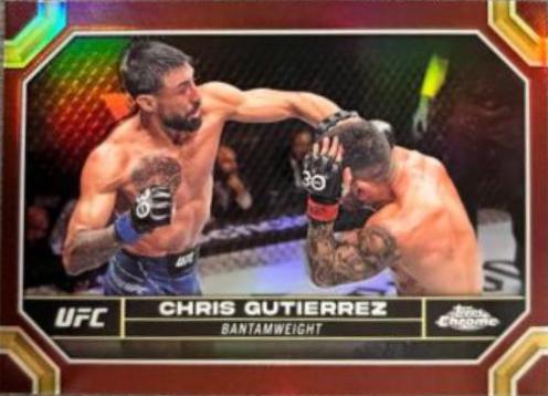 Chris Gutierrez 2024 Topps Chrome UFC Base #44 Magenta Refractor