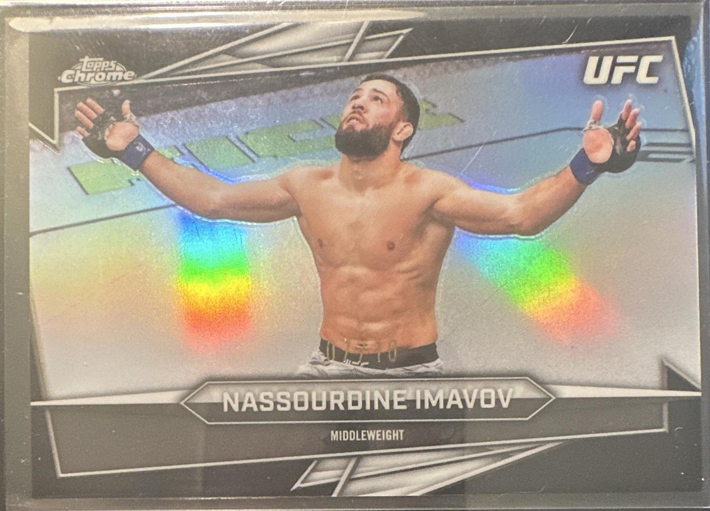 Nassourdine Imavov 2026 Topps Chrome UFC Base #131 Black Refractor