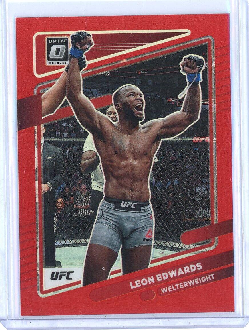 Leon Edwards 2022 Panini Donruss Optic UFC Base #62 Red