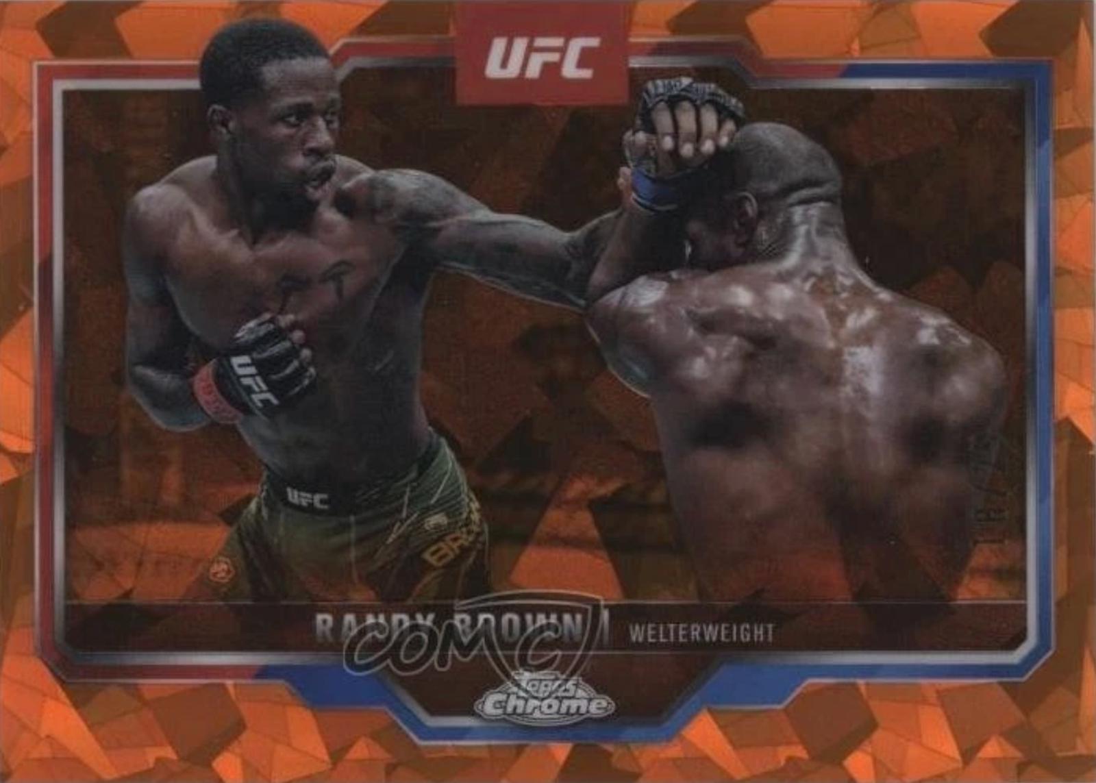 Randy Brown 2025 Topps Chrome Sapphire UFC Base Sapphire #23 Orange Sapphire
