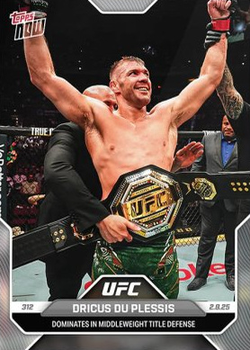 Dricus Du Plessis Topps Now UFC Base #7 Foilfractor