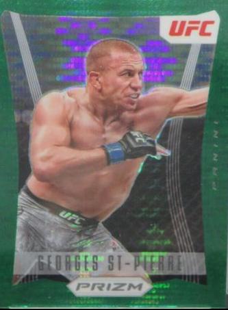 Georges St-Pierre 2022 Panini Prizm UFC Prizm Flashback #10 Green Pulsar