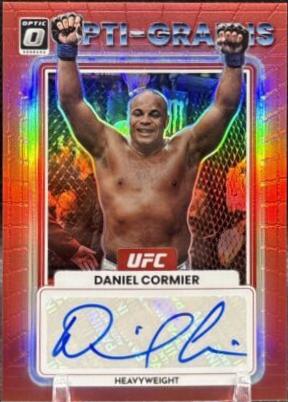 Daniel Cormier 2023 Panini Donruss Optic UFC Opti-Graphs #38 Red Autograph