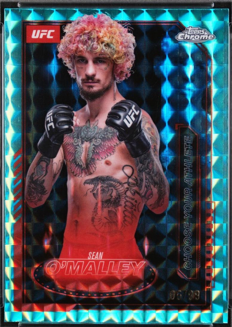 Sean O'Malley 2025 Topps Chrome UFC Mission Control #MCL-6 Green Refractor