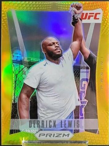Derrick Lewis 2022 Panini Prizm UFC Prizm Flashback #6 Gold