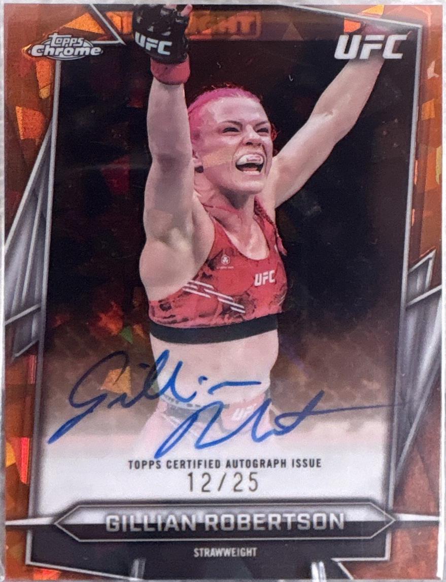 Gillian Robertson 2026 Topps Chrome UFC Base Autographs #BAV-GR Orange Refractor