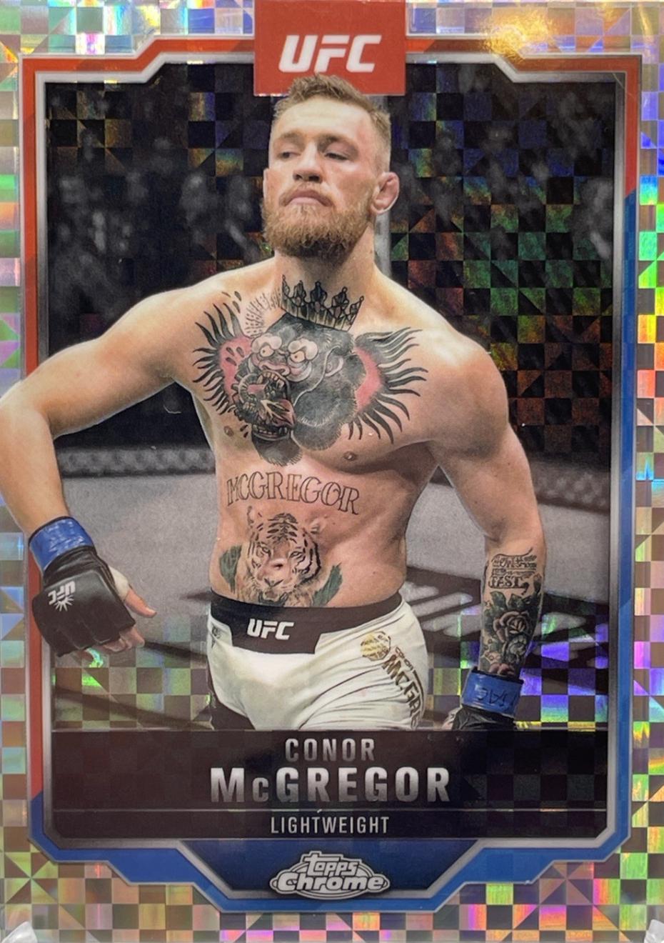 Conor McGregor 2025 Topps Chrome UFC Base #101 X-Fractor
