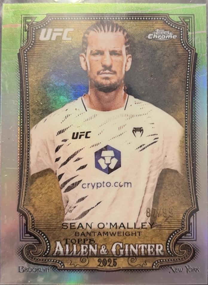 Sean O'Malley 2026 Topps Chrome UFC Allen & Ginter #AG-6 Green Refractor