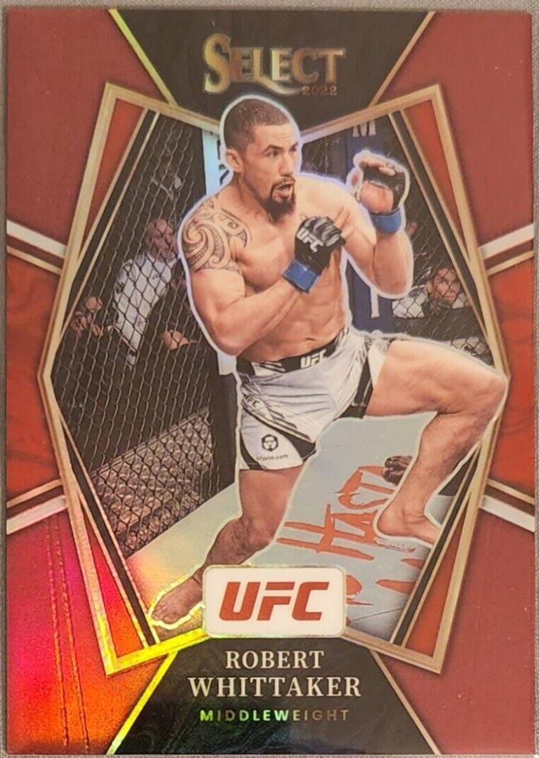 Robert Whittaker 2022 Panini Select UFC Premier Level #123 Maroon