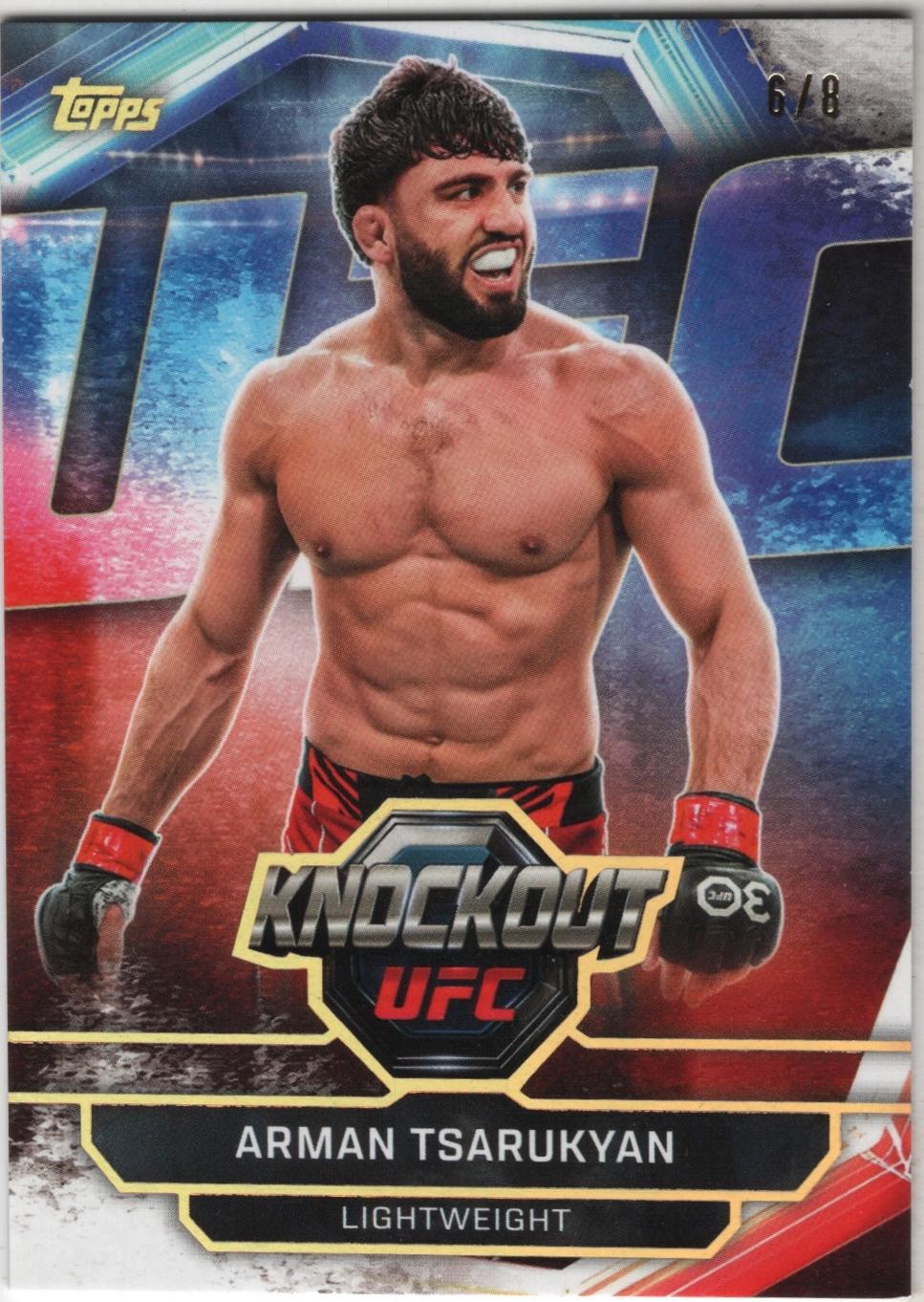 Arman Tsarukyan 2026 Topps Knockout UFC Base #21 Holo Gold