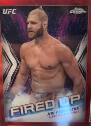 Jiri Prochazka 2024 Topps Chrome UFC Fired Up #FDP-9 Red Refractor