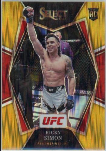 Ricky Simon 2022 Panini Select UFC Premier Level #109 Gold Flash