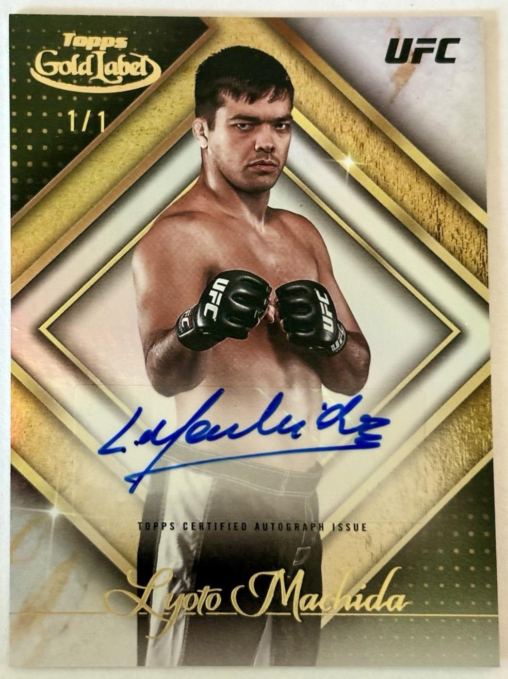 Lyoto Machida 2024 Topps Gold Label UFC Golden Greats Autographs #GGA-LMA Gold