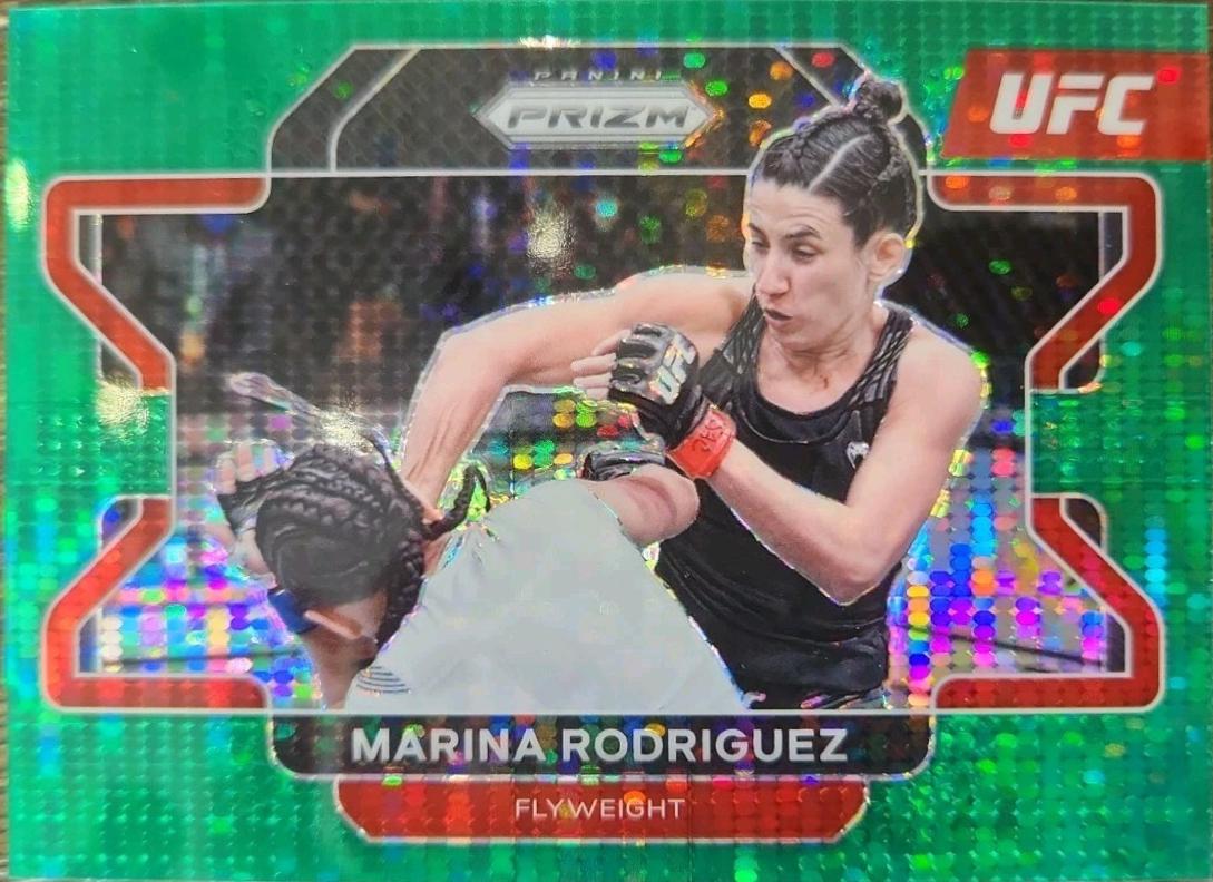 Marina Rodriguez 2022 Panini Prizm UFC Base #46 Green Pulsar