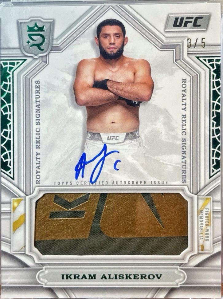 Ikram Aliskerov 2024 Topps Royalty UFC Royalty Relic Signatures #RYS-AGO Green