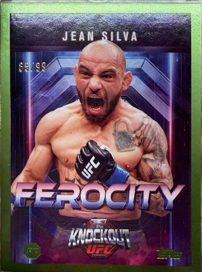 Jean Silva 2025 Topps Knockout UFC Ferocity #FE-5 Lime Green