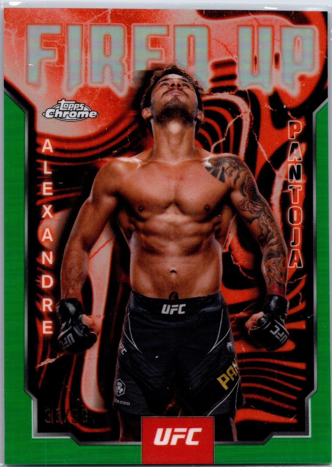 Alexandre Pantoja 2025 Topps Chrome UFC Fired Up #FUP-3 Green Refractor