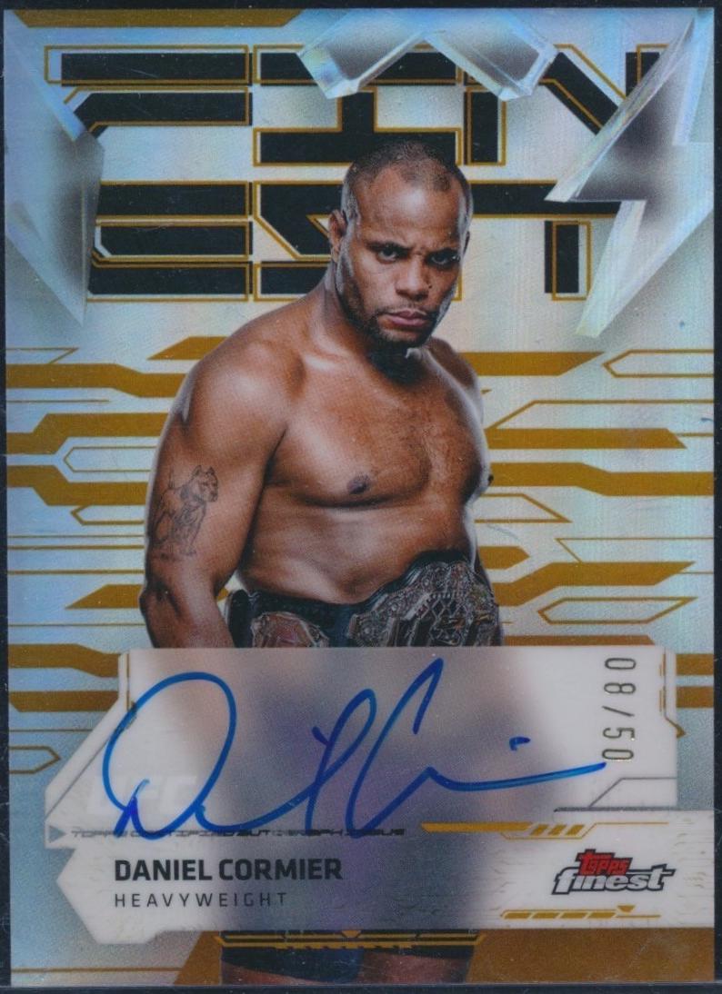 Daniel Cormier 2025 Topps Finest UFC Finest Autographs #FA-DC Gold Refractor