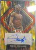 Israel Adesanya 2022 Panini Select UFC Signatures #7 Gold Flash