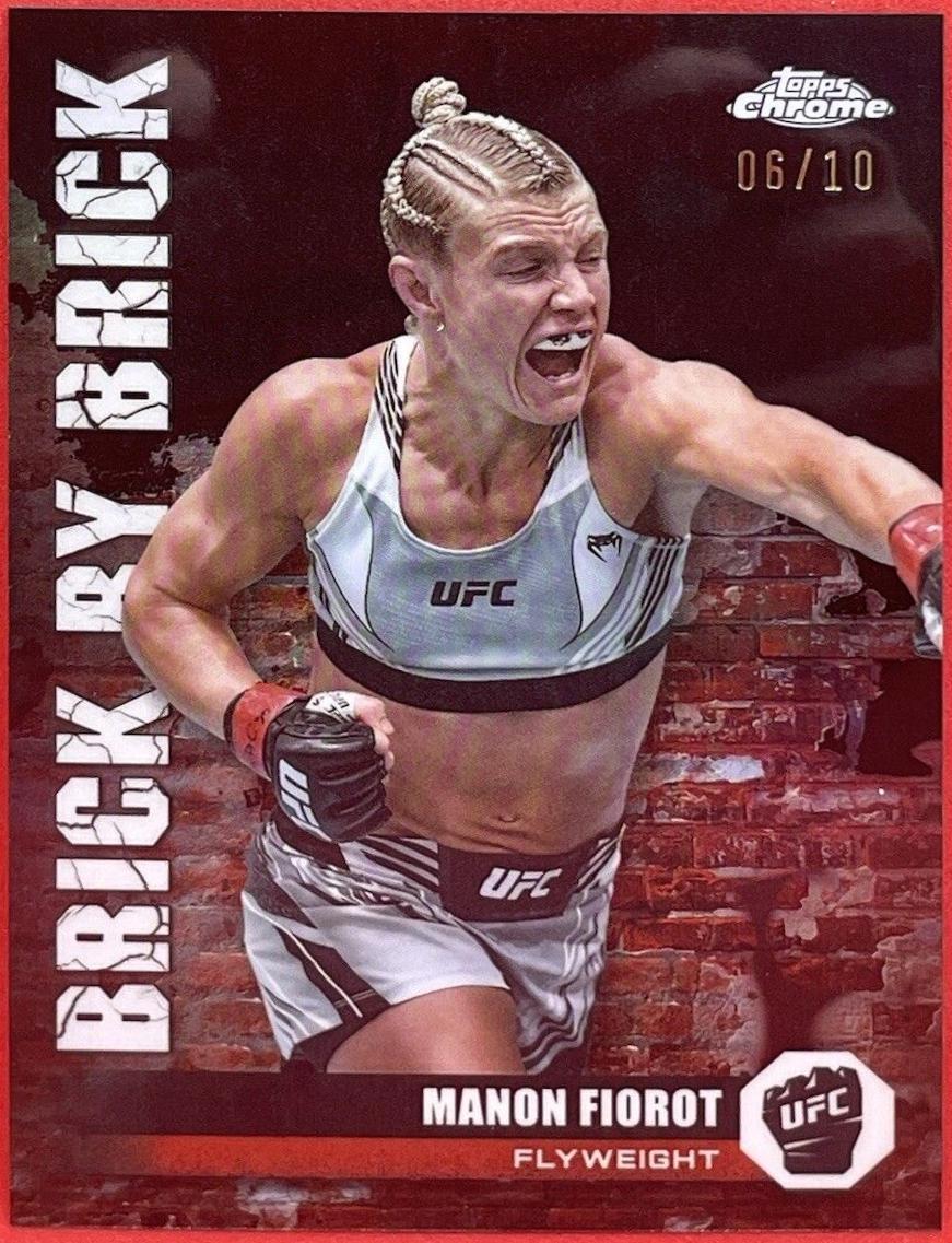 Manon Fiorot 2024 Topps Chrome UFC Brick by Brick #BYB-15 Black Refractor