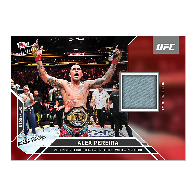 Alex Pereira Topps Now UFC Event-used Mat Relics #24 Red
