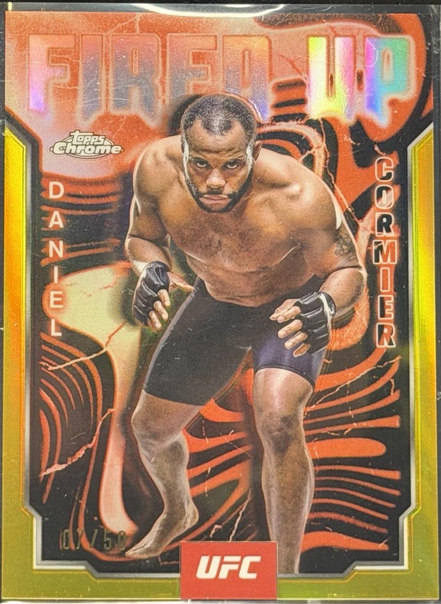 Daniel Cormier 2025 Topps Chrome UFC Fired Up #FUP-10 Gold Refractor