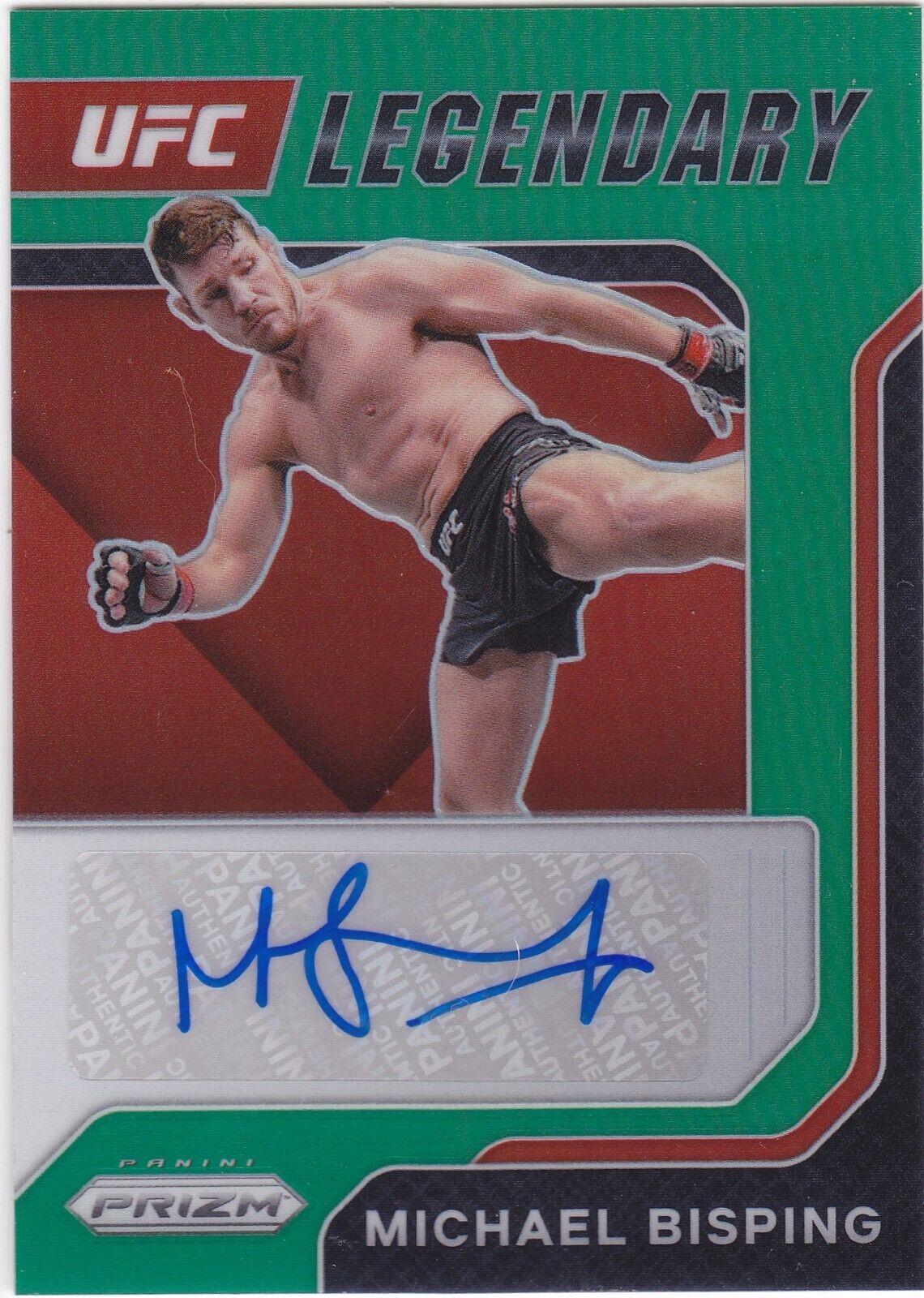Michael Bisping 2022 Panini Prizm UFC Legendary Signatures #15 Green